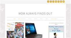 Desktop Screenshot of momalwaysfindsout.com