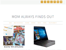 Tablet Screenshot of momalwaysfindsout.com